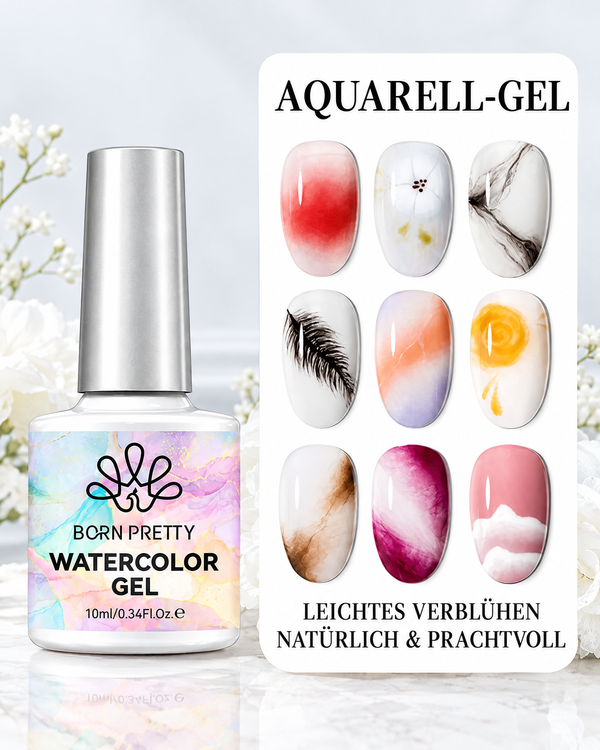 BORN PRETTY Blooming Gel für Aquarell-Effekte – 10 ml