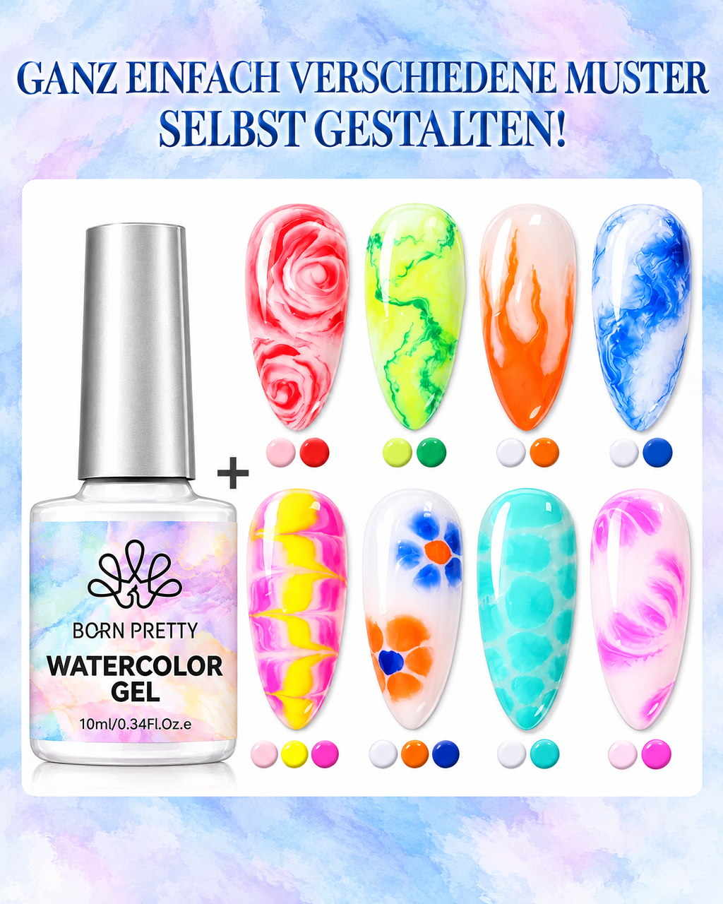 BORN PRETTY Blooming Gel für Aquarell-Effekte – 10 ml