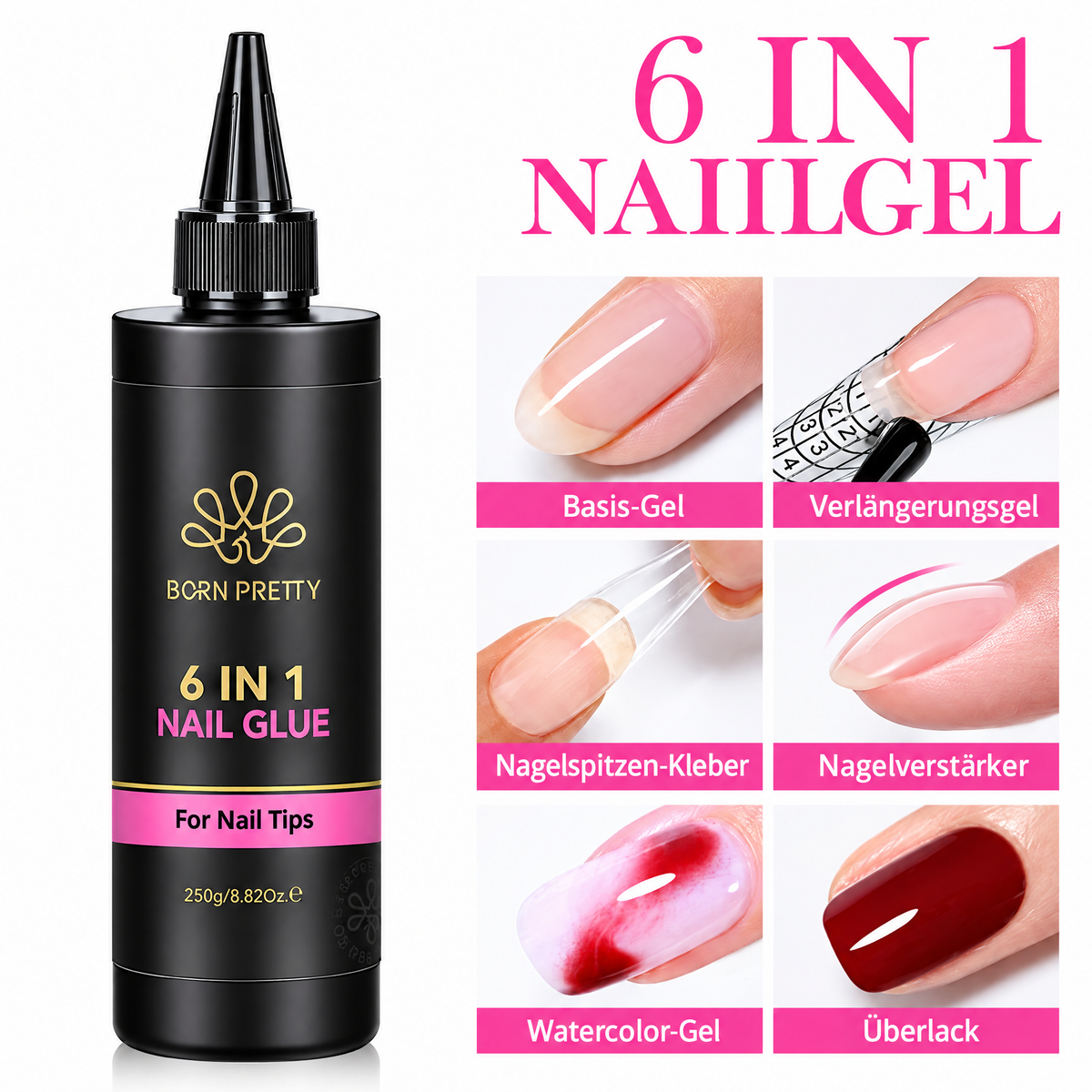 BORN PRETTY Base- und Top-Coat Nachfüllgel – 250 g