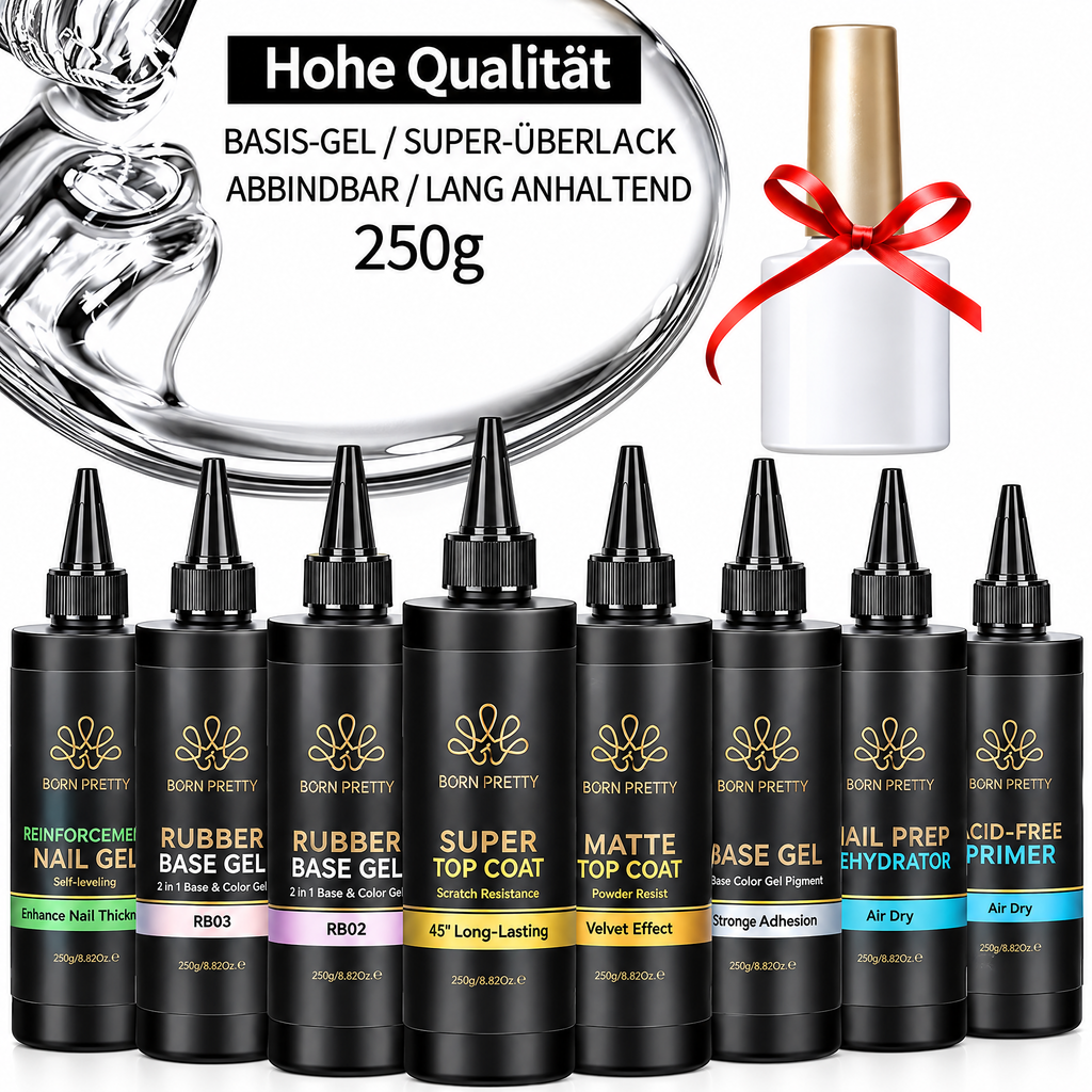 BORN PRETTY Base- und Top-Coat Nachfüllgel – 250 g