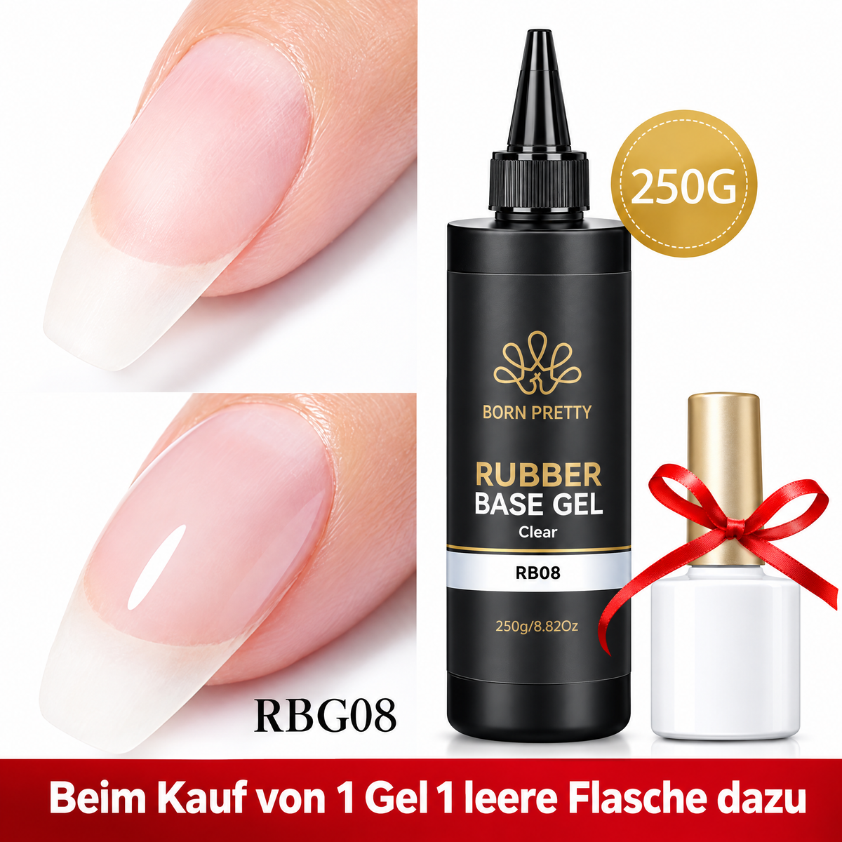 BORN PRETTY Base- und Top-Coat Nachfüllgel – 250 g