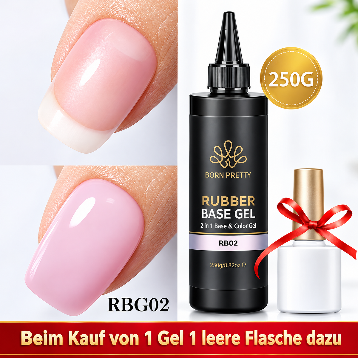 BORN PRETTY Base- und Top-Coat Nachfüllgel – 250 g