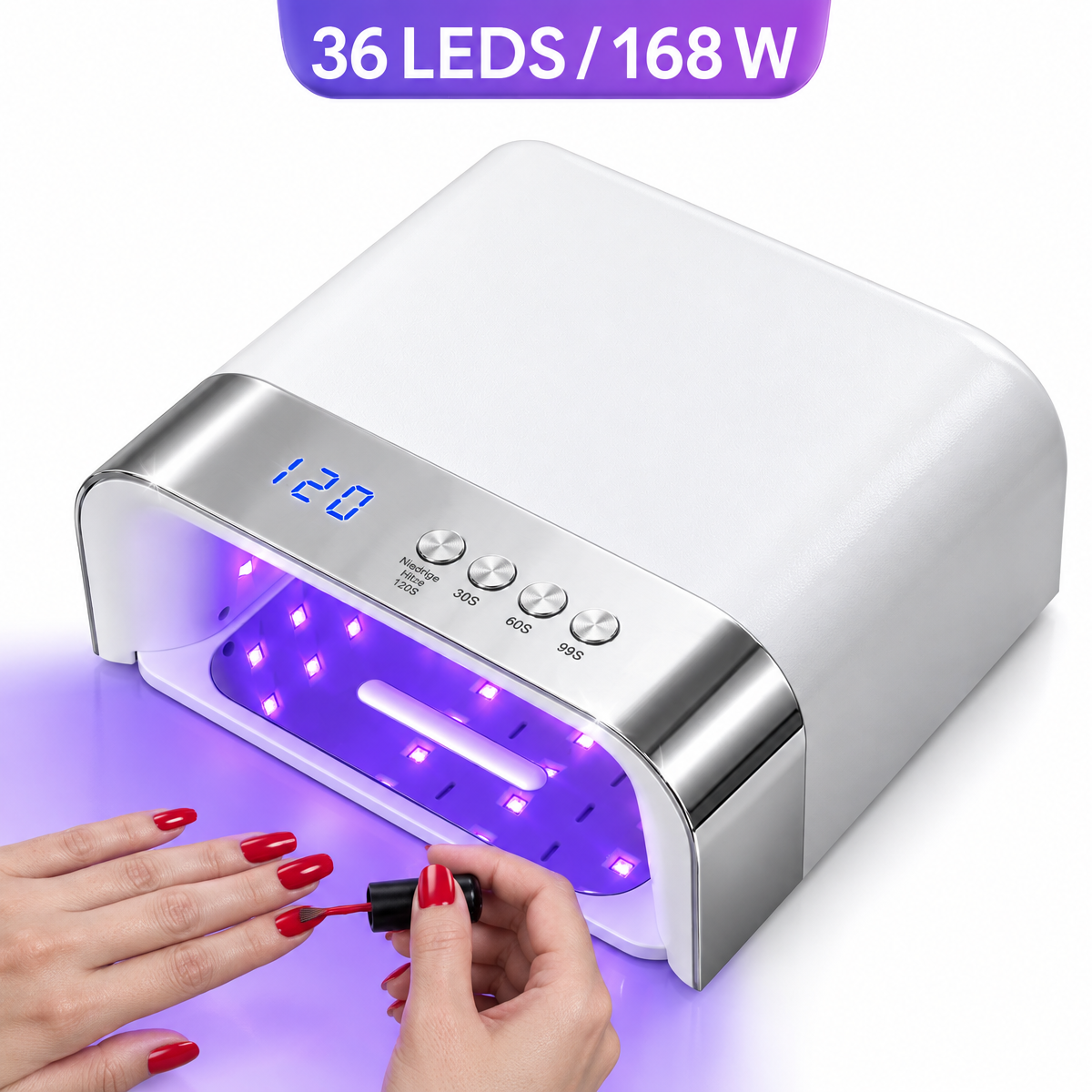 UV/LED-Nagellampe Z38 mit 36 LEDs und Sensor