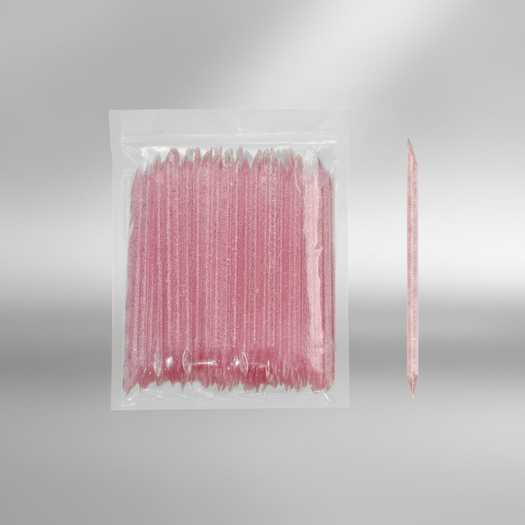 100Pcs Reusable Crystal Glitter Stick Double End Nail Art Cuticle