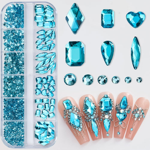 AB Strassstein-Mix für Nail Art – 180 Stück