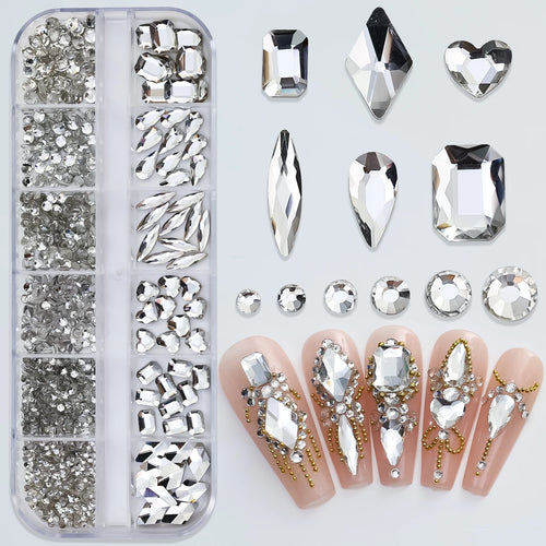 AB Strassstein-Mix für Nail Art – 180 Stück