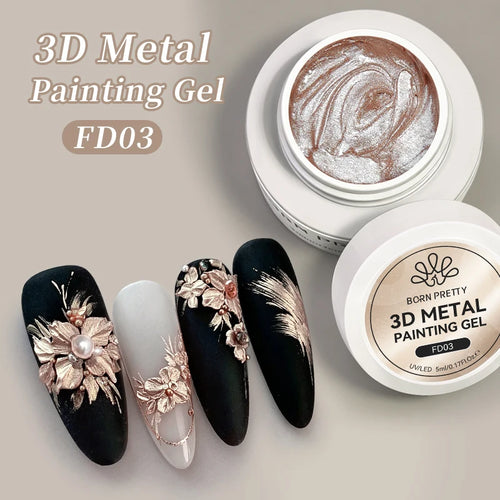 BORN PRETTY 3D Metall-Malgel – 5 ml