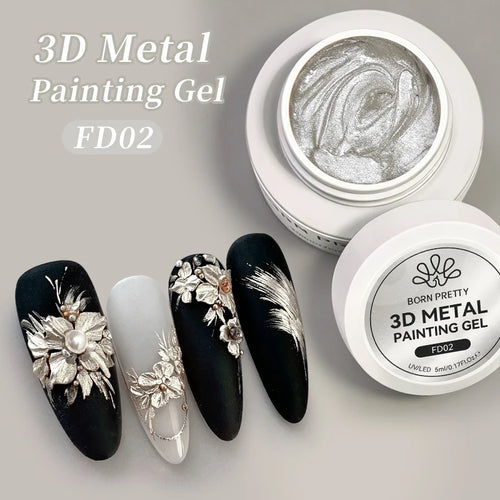 BORN PRETTY 3D Metall-Malgel – 5 ml