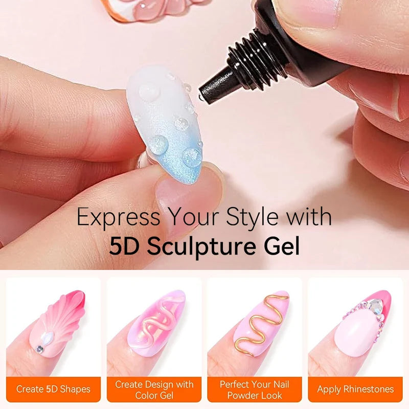 BORN PRETTY 5D Modelliergel mit Spiegelpuder – 8 ml