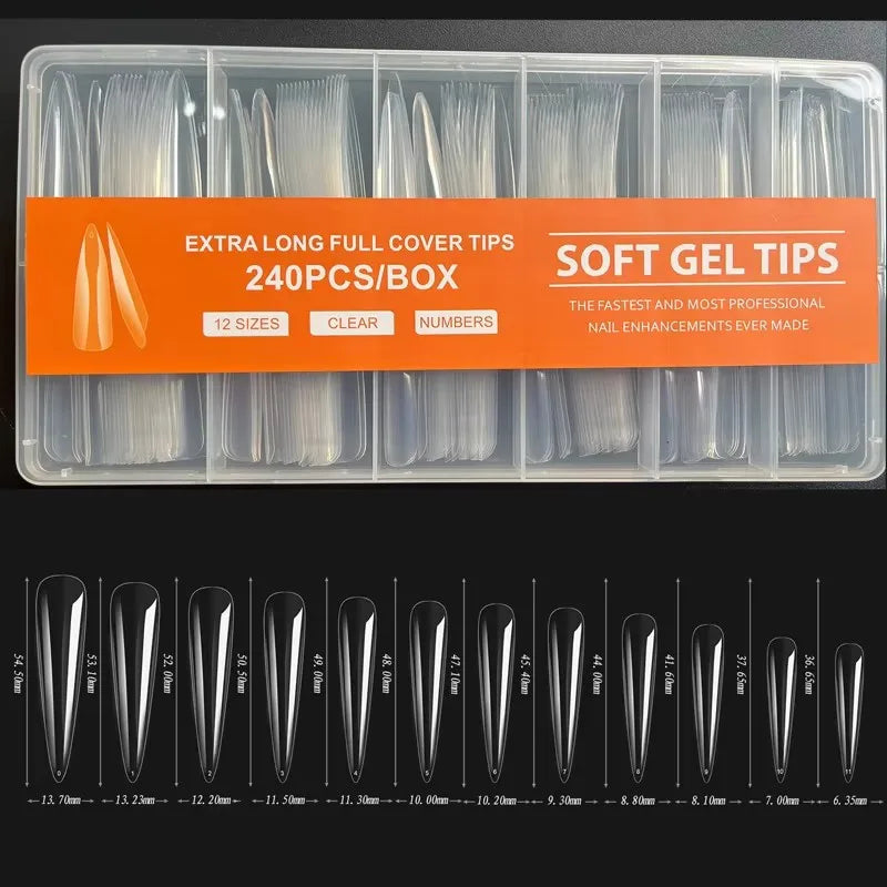 XXL Ballerina Press-on Tips – 240 Stück