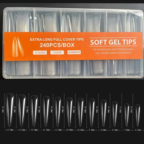 XXL Ballerina Press-on Tips – 240 Stück