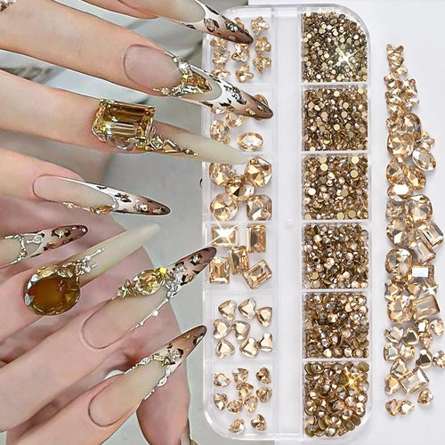 AB Strassstein-Mix für Nail Art – 180 Stück