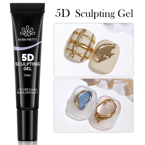BORN PRETTY 5D Modelliergel mit Spiegelpuder – 8 ml