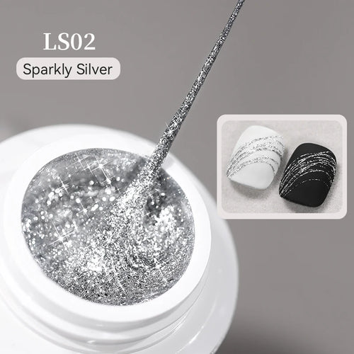 BORN PRETTY Spider Gel Schwarz, Weiß & Silber – 5 ml