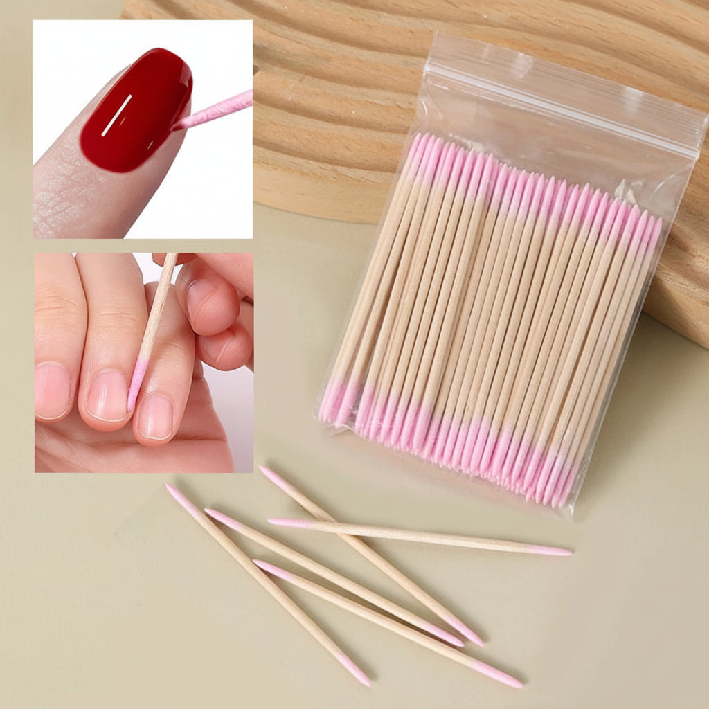 Double-Ended Cotton Swabs Fine Pointed Tips for Nail Art