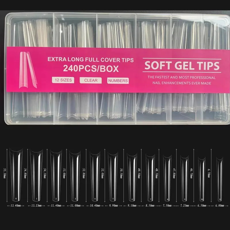 XXL Ballerina Press-on Tips – 240 Stück