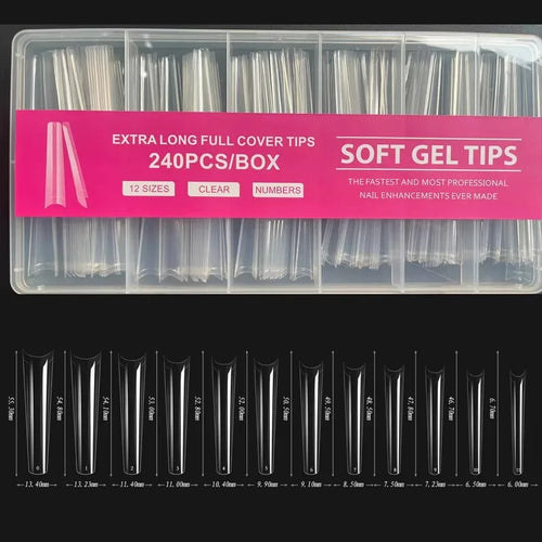 XXL Ballerina Press-on Tips – 240 Stück