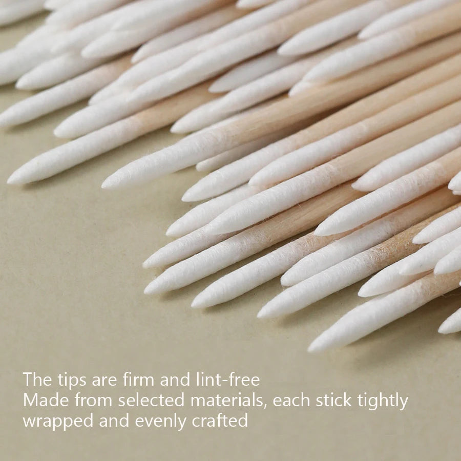 Double-Ended Cotton Swabs Fine Pointed Tips for Nail Art