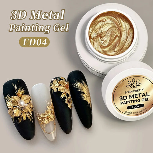 BORN PRETTY 3D Metall-Malgel – 5 ml