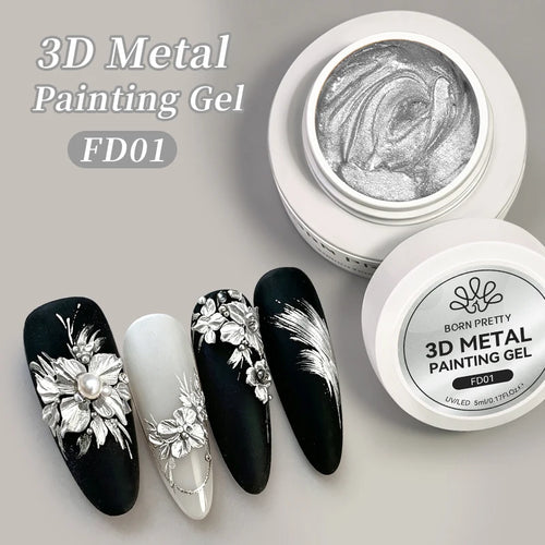 BORN PRETTY 3D Metall-Malgel – 5 ml