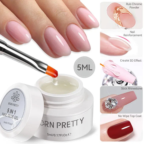 BORN PRETTY 5-in-1 Nagelkleber-Gel – 5/30 g