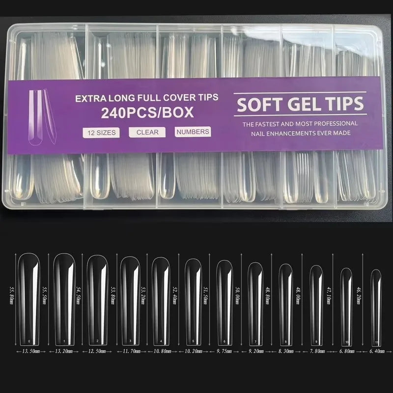 XXL Ballerina Press-on Tips – 240 Stück