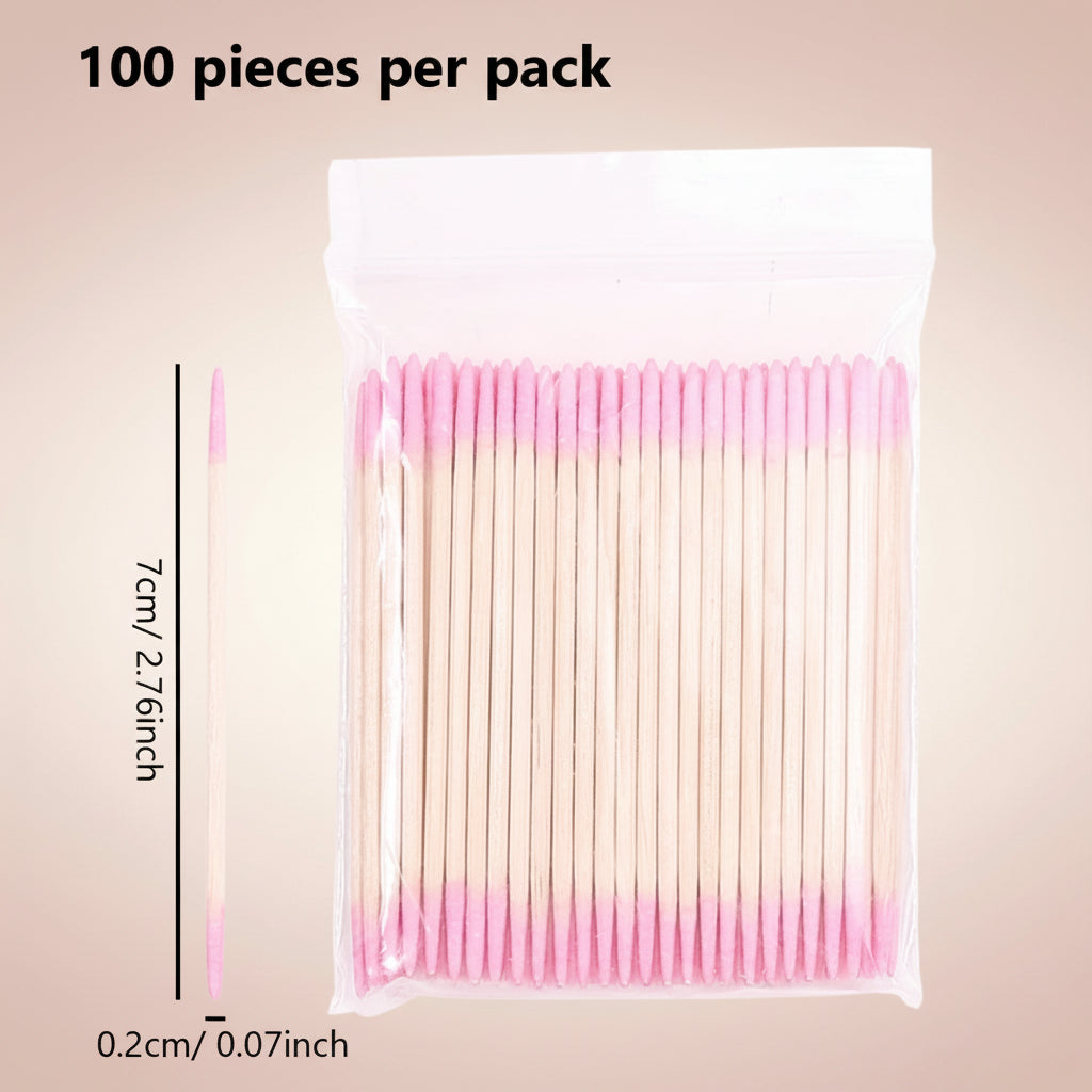Double-Ended Cotton Swabs Fine Pointed Tips for Nail Art