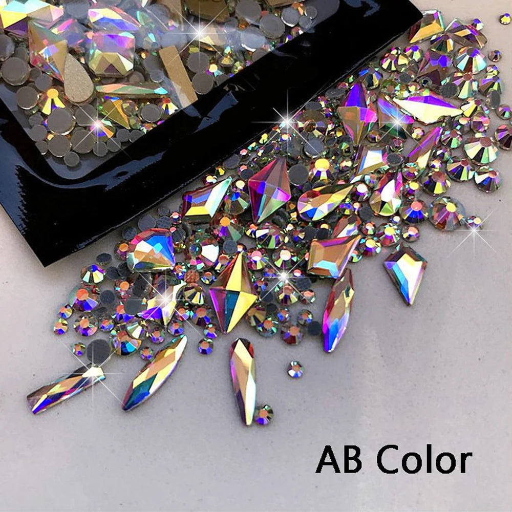 AB Strassstein-Mix für Nail Art – 180 Stück