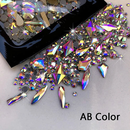 AB Strassstein-Mix für Nail Art – 180 Stück