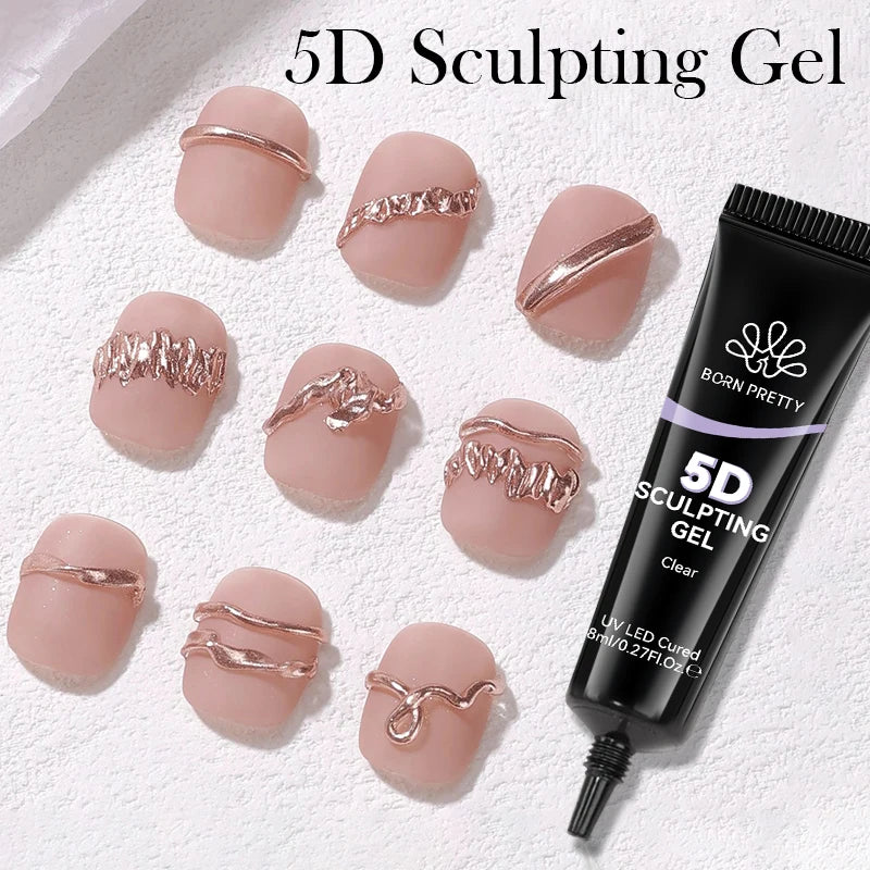 BORN PRETTY 5D Modelliergel mit Spiegelpuder – 8 ml