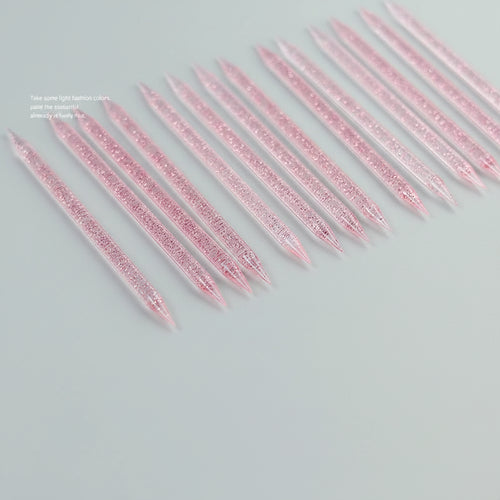 100Pcs Reusable Crystal Glitter Stick Double End Nail Art Cuticle