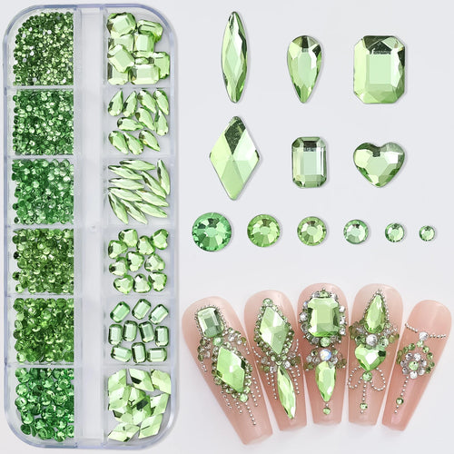 AB Strassstein-Mix für Nail Art – 180 Stück