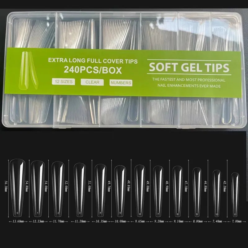 XXL Ballerina Press-on Tips – 240 Stück