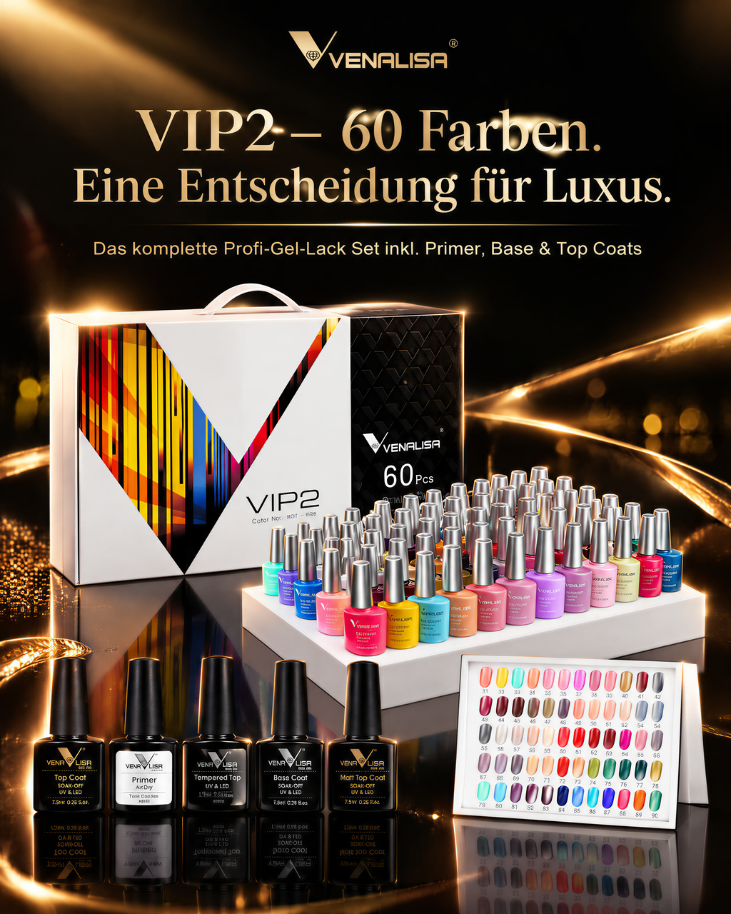 VENALISA Farbgel-Set VIP4 – 36/60 Farben