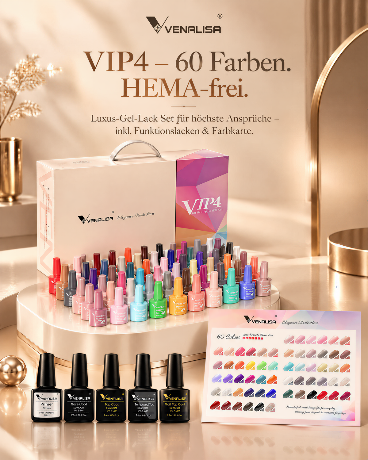 VENALISA Farbgel-Set VIP4 – 36/60 Farben