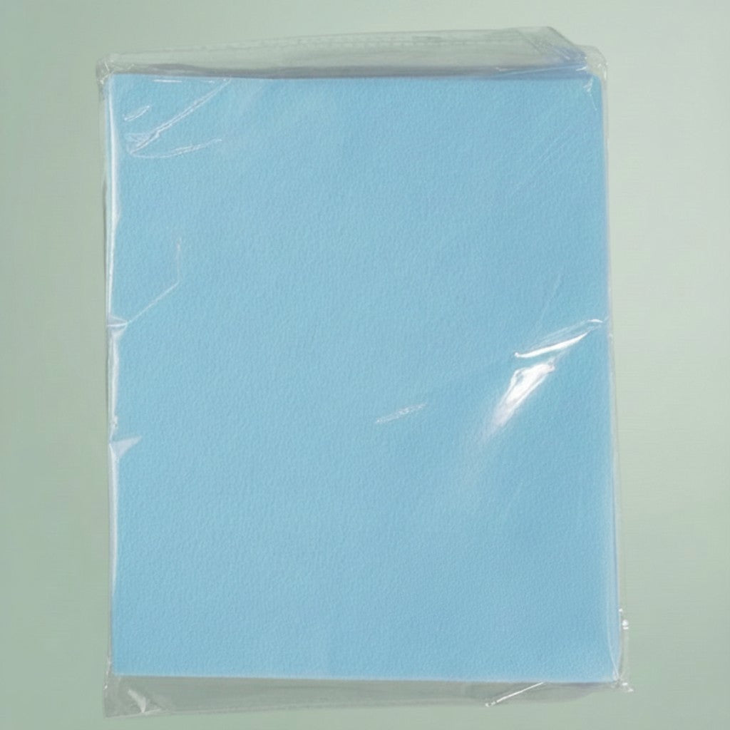 GlowCleanNails Einwegfilter aus blauem Vlies für Nagelstaubabsauger in transparenter Verpackung