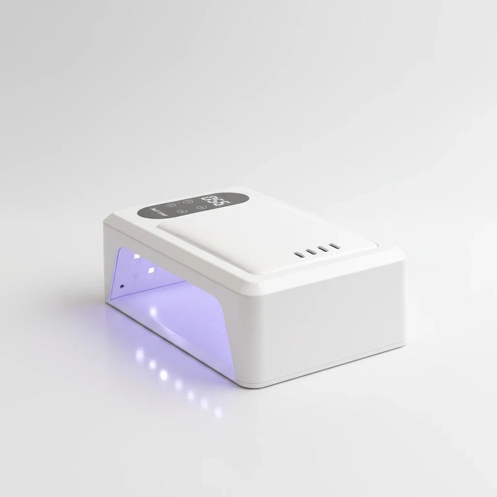 GlowCleanNails M7 UV/LED-Nagellampe in Weiss mit 96 LEDs, Timer-Display und geräumigem Innenbereich für Nagelgele