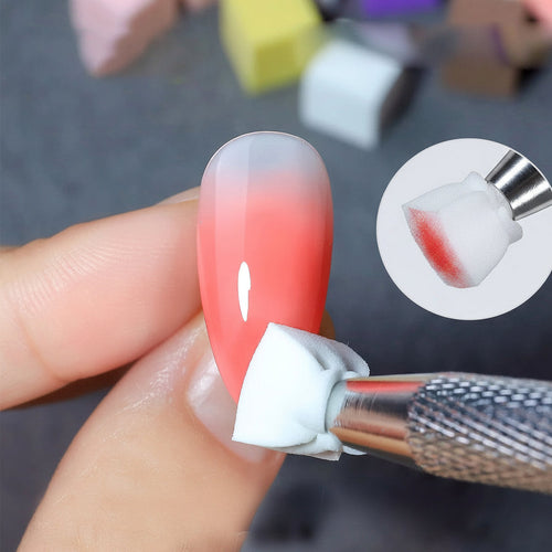 GlowCleanNails Schwamm-Pinsel für Ombré-Nageldesign mit weichem Applikator für sanfte Farbverläufe auf dem Fingernagel