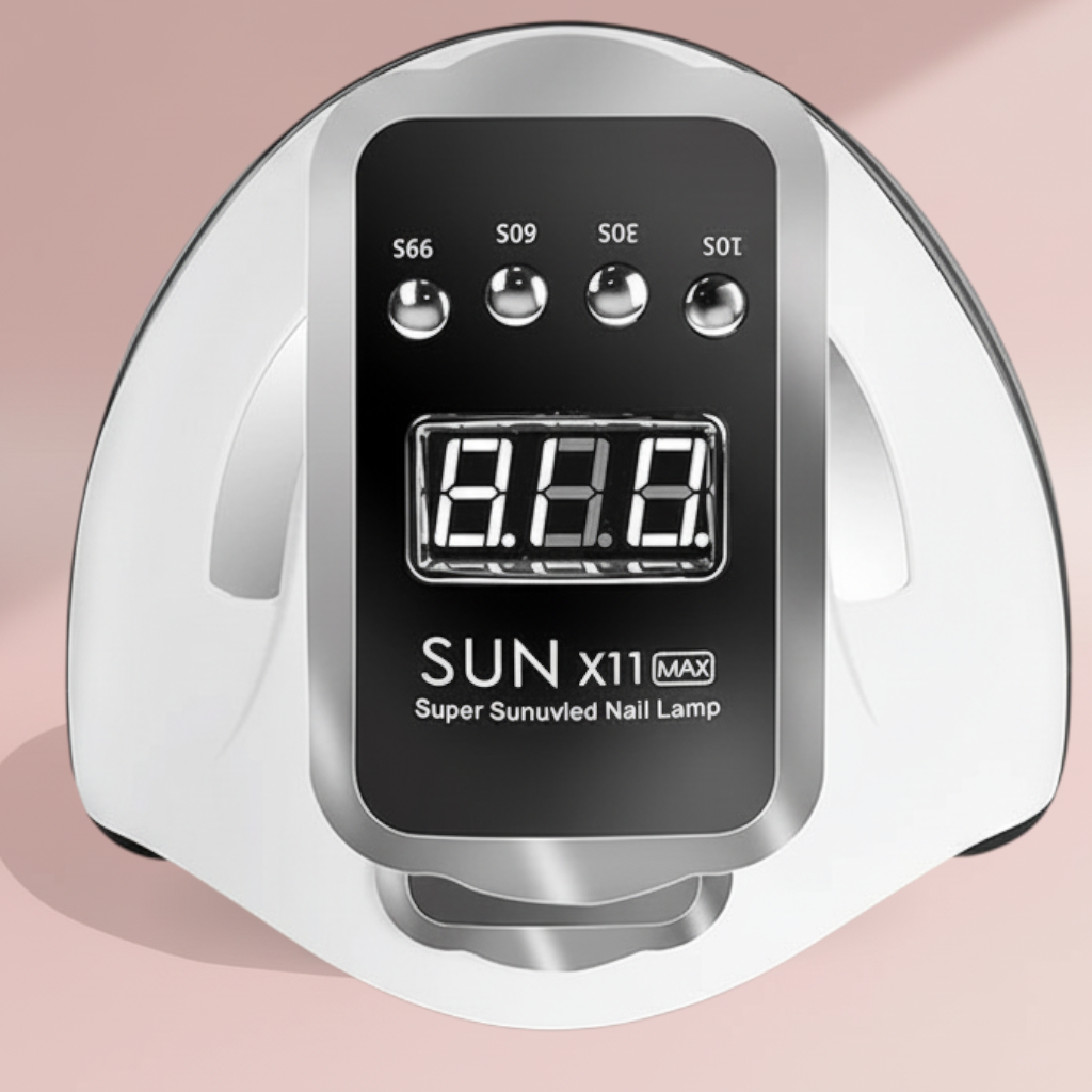GlowCleanNails professionelle LED UV Nageltrockner Lampe mit LCD-Display und vier Timer-Einstellungen in Weiß