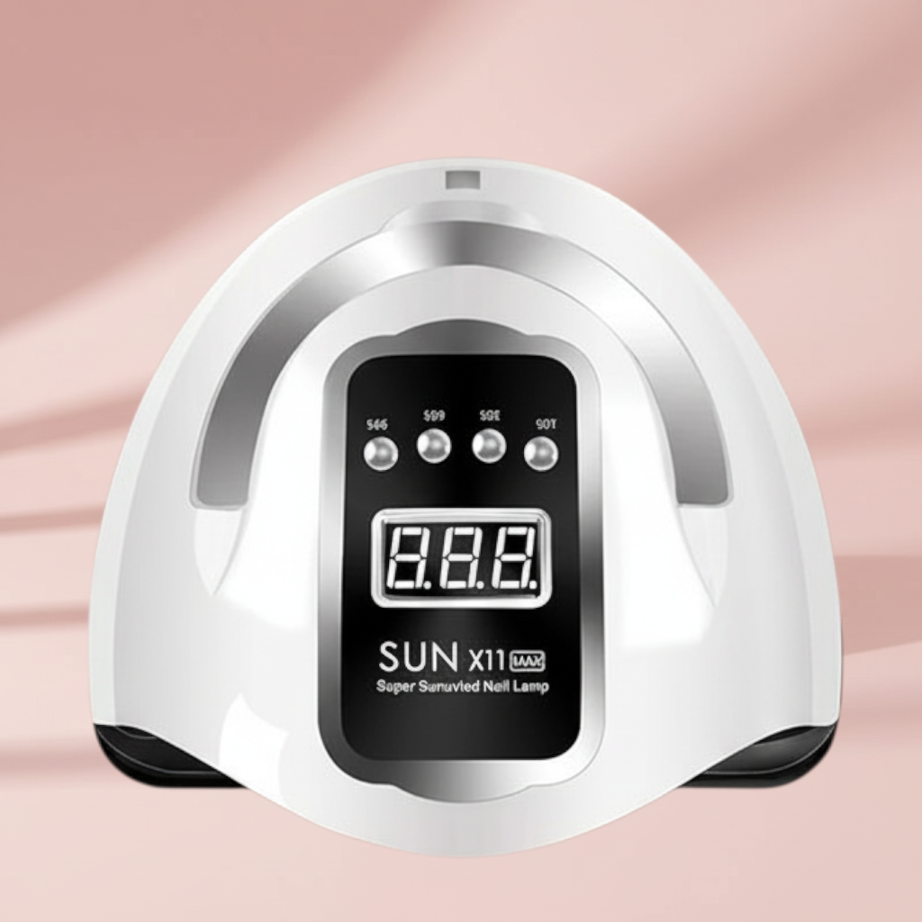 GlowCleanNails professionelle weiße LED UV Nagellampe mit LCD Display und 4 Timer Einstellungen für Gel Nagellack